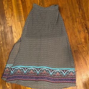 Womens lined long chefan skirt